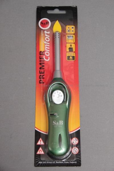 Зажигалка бытовая кухонная газовая S&B с регулятором пламени