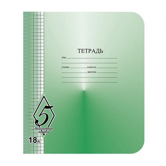 Тетрадь школьная в клетку А5 18 листов, Великолепная 5, КФОБ, 1шт
