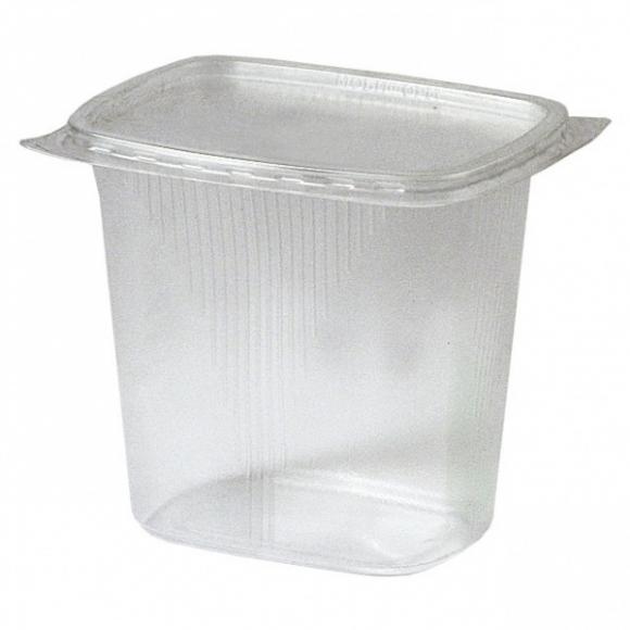 Контейнер одноразовый пластиковый 500мл 108*82мм, прозрачный с крышкой, Д-Полимер