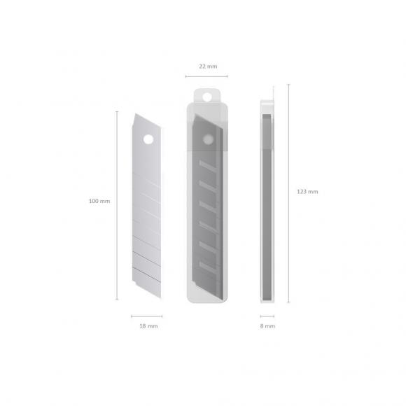 ErichKrause лезвия сменные для канцелярского ножа 18мм, упаковка 10шт