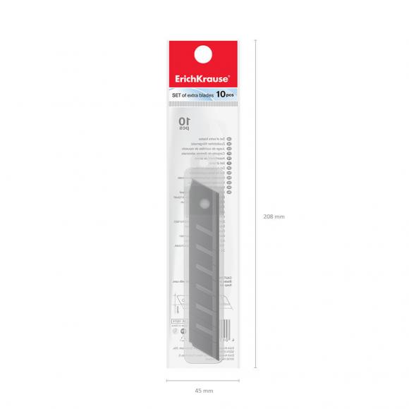 ErichKrause лезвия сменные для канцелярского ножа 18мм, упаковка 10шт