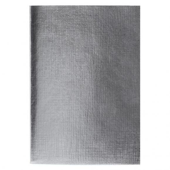 Тетрадь А4 96л кл. скоба бумвинил Hatber "Серебро"