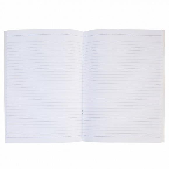 Тетрадь А4 96л ЛИНИЯ скоба бумвинил Hatber "Синяя" белизна 98%