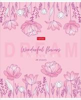 Тетрадь А5 48л кл. Hatber "Wonderful Flowers"