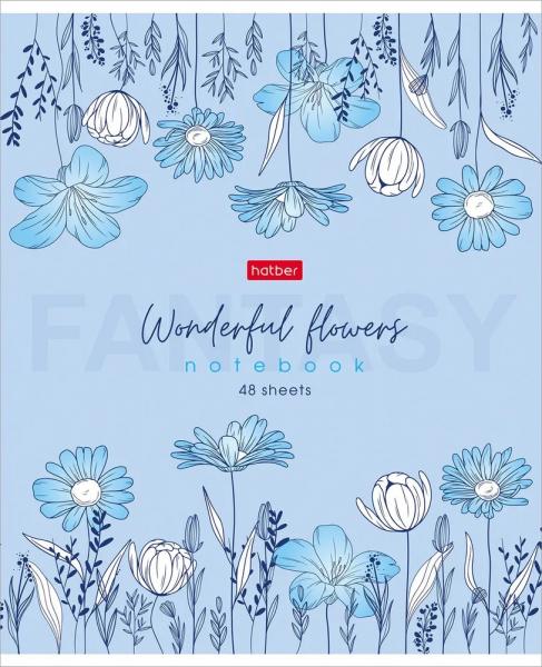 Тетрадь А5 48л кл. Hatber "Wonderful Flowers"