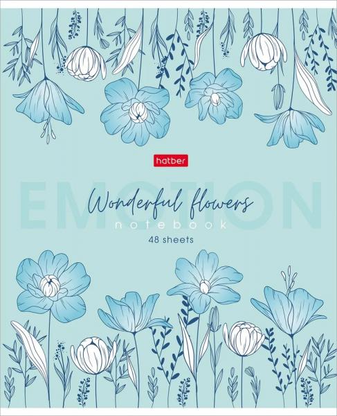 Тетрадь А5 48л кл. Hatber "Wonderful Flowers"