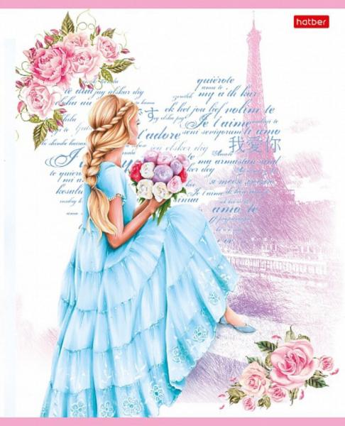 Тетрадь А5 48листов в клетку Hatber Цветочная романтика