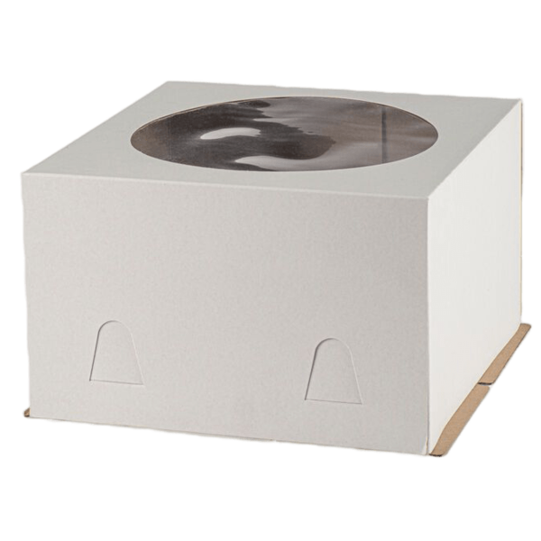 Коробка для торта с окном 30см х 30см х 19 см гофрокартон, усиленная