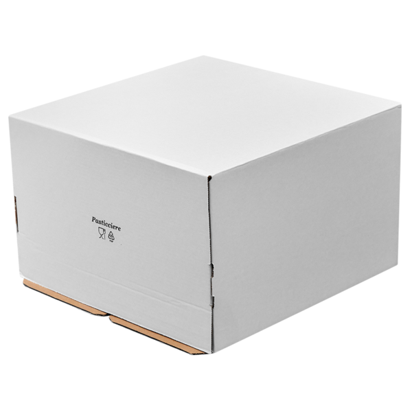 Коробка для торта 30*30*19см (усиленная крышка из гофрокартона)