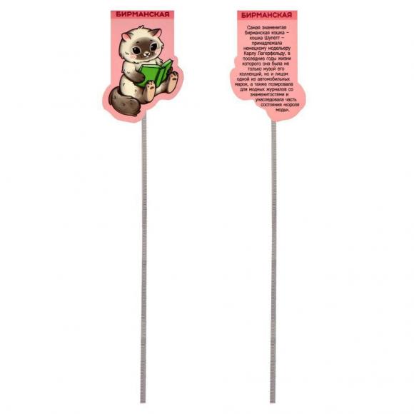 Набор закладок-ляссе магнитных 3шт. 54*38мм, 49*41мм, 62*45мм "Коты"