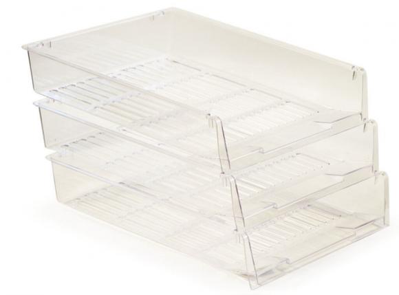 Лоток для бумаг горизонтальный, Престиж прозрачный