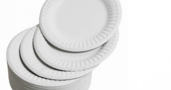 Тарелка картонная, диаметр 170мм (белая)