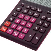 Калькулятор CASIO 12 разрядов, двойное питание, БОРДОВЫЙ, GR-12C-WR-W-EP (210х155 мм)