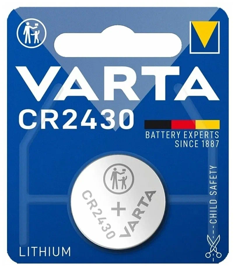 Батарейка литиевая CR2430 Varta BL1, 1шт