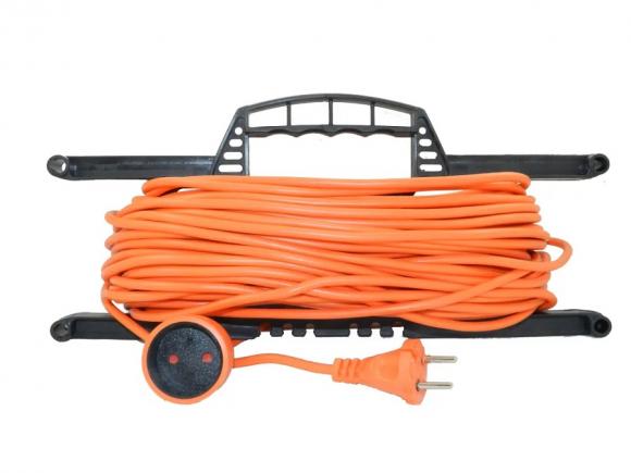 Удлинитель электрический 40 метров, на каркасе, JETT, оранжевый