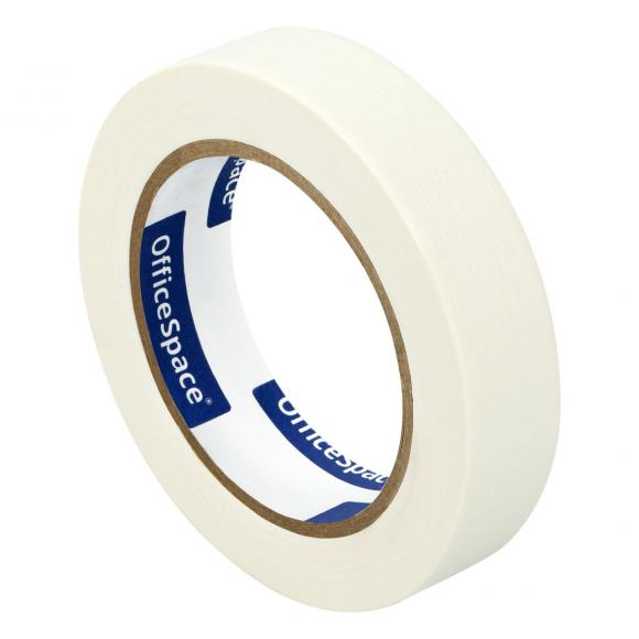 Клейкая лента (скотч) крепп, малярная OfficeSpace, 25мм*50м
