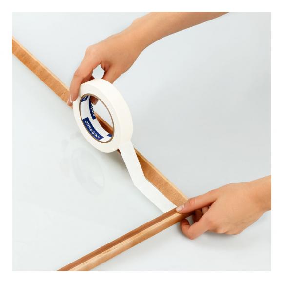 Клейкая лента (скотч) крепп, малярная OfficeSpace, 25мм*50м