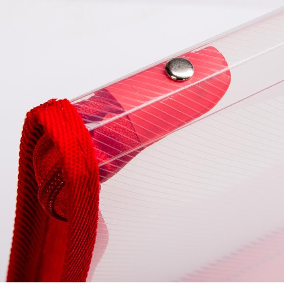 Папка на молнии Berlingo, А5, 500мкм, прозрачная, цвет ассорти