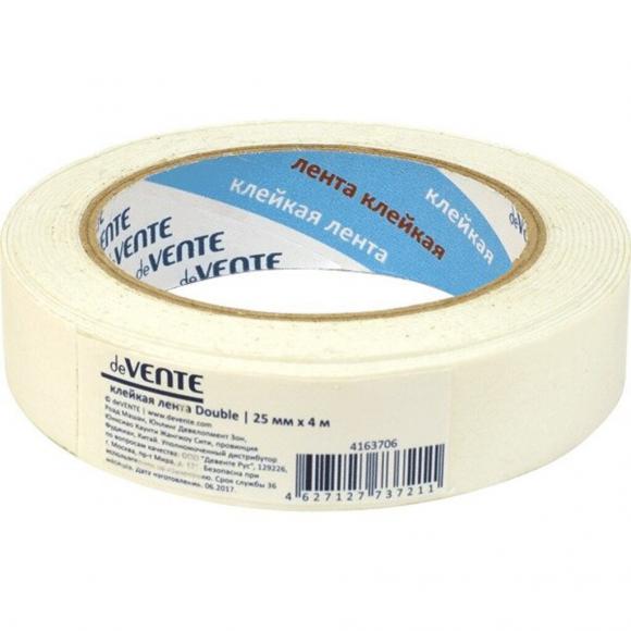 Клейкая лента (скотч) двусторонний 25мм* 4м 10 мкм вспененная основа deVENTE