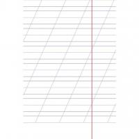 Тетрадь школьная А5 12листов, косая линия с дополнительной горизонтальной линией, Hatber Панда-Тетрадь