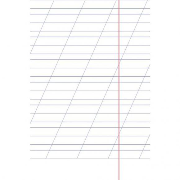 Тетрадь школьная А5 12листов, косая линия с дополнительной горизонтальной линией, Hatber Панда-Тетрадь