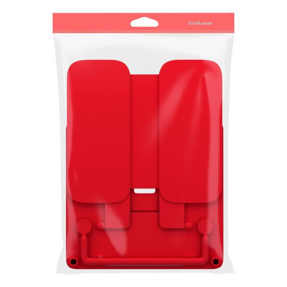 Подставка для книг  ErichKrause Classic пластиковая, красная, 55864