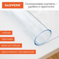Коврик-подкладка, скатерть ПВХ прозрачная, гибкое/мягкое стекло, 100х60 см, 0,8 мм, DASWERK, 607877