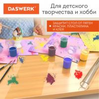 Коврик-подкладка, скатерть ПВХ прозрачная, гибкое/мягкое стекло, 100х60 см, 0,8 мм, DASWERK, 607877