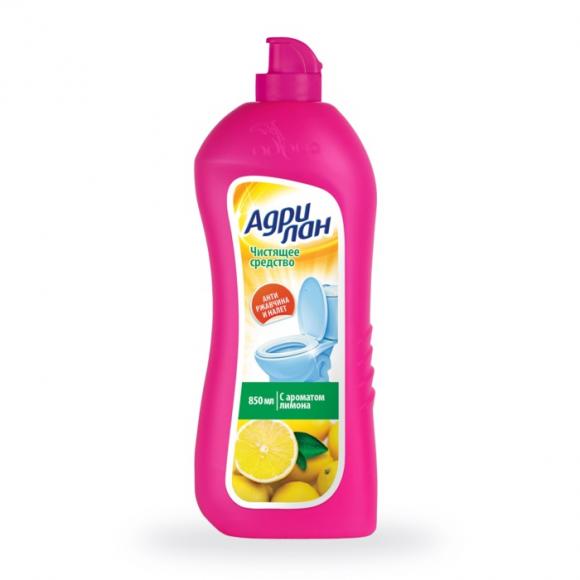 Адрилан Чистящее средство для сантехники с ароматом лимона, 850 мл.