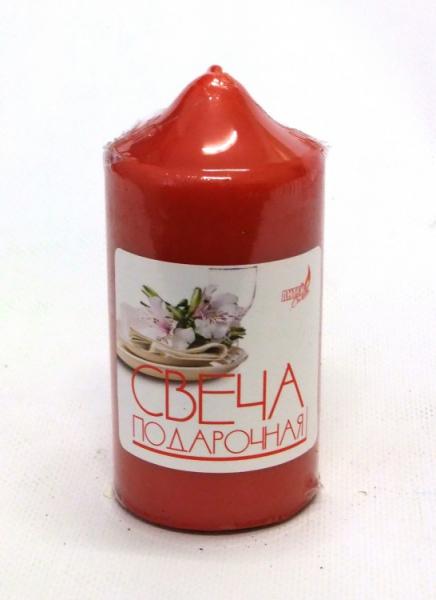 Свеча подарочная бочонок 50мм*100мм, красная