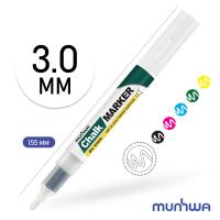 Маркер меловой MunHwa "Chalk Marker" белый, 3мм, спиртовая основа
