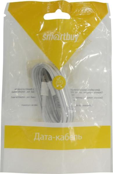 Кабель для Apple Lightning, Smartbuy USB - 8-pin, длина 1метр, белый