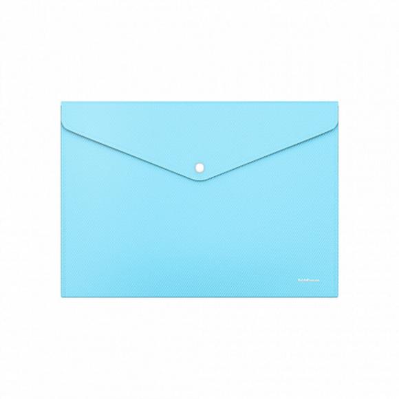 Конверт на кнопке А4 ErichKrause Diagonal Pastel 0,18мм непрозрачный, ассорти, 50322