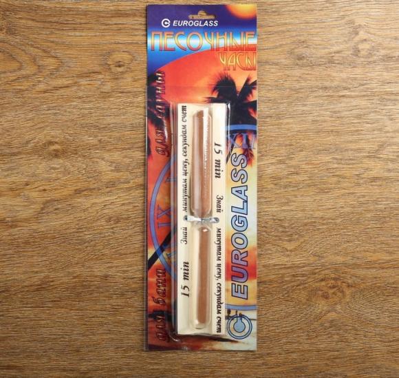 Песочные часы сувенирные для саун и бань на 15 минут, 25 х 5 х 3 см, упаковка блистер