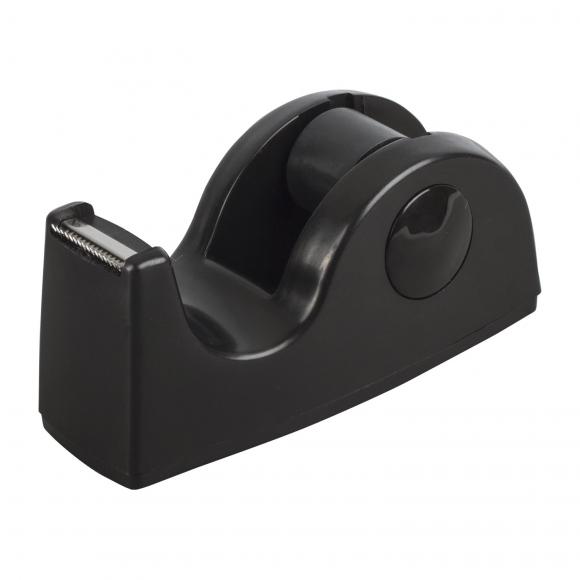 Диспенсер для клейкой ленты BRAUBERG настольный, утяжеленный, средний, черный, 11,8х5х5 см
