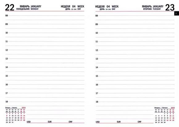 Ежедневник датированный 2024г А6+ 176л., кожзам, твердый переплет, "Гонконг. Оранж"