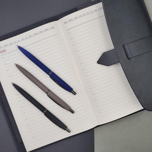 Ручка Bruno Visconti San remo шариковая, 1,0 мм, в сером футляре-тубусе, синие чернила, черная