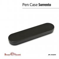 Ручка в футляре "Sorrento Черный" шариковая,1.0мм, металл., синие чернила, Bruno Visconti