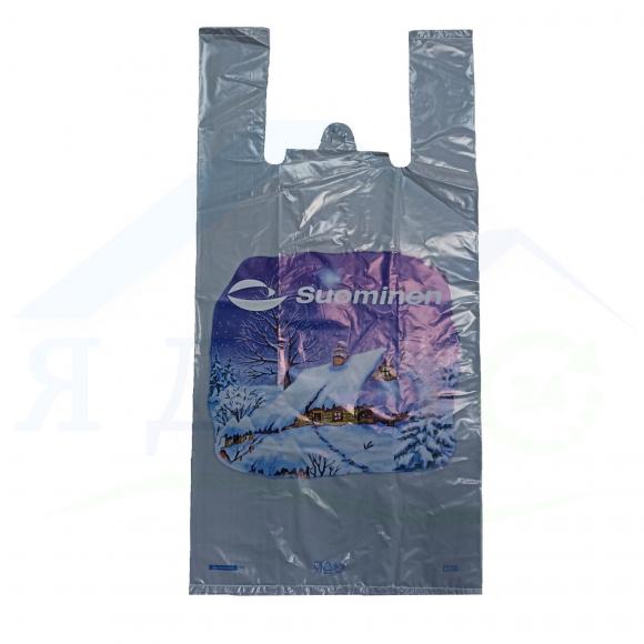 Пакет майка ПВД ФИН 320*640 ЗИМНИЙ ДОМИК, шт