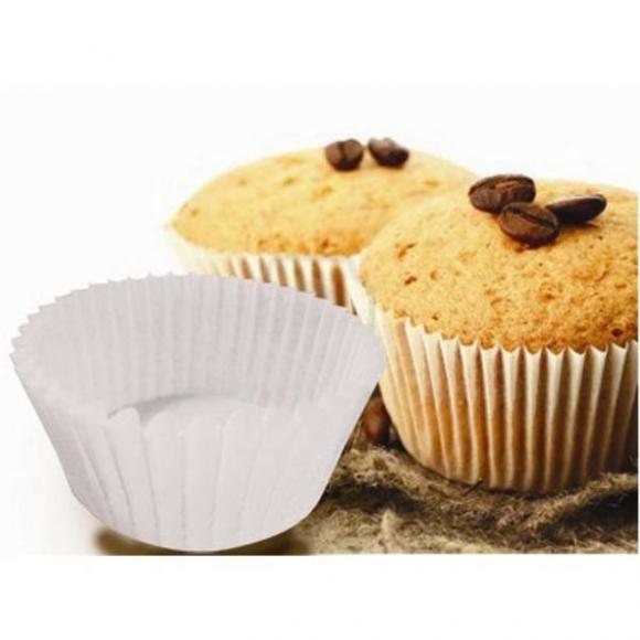 Капсулы бумажные белые 100 шт, диаметр 50 высота 35 мм