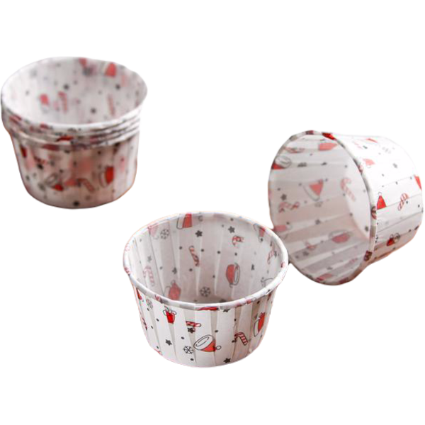 Форма для кексов (маффинов) с бортиком 50 х 40мм, Новый год, 50 шт.