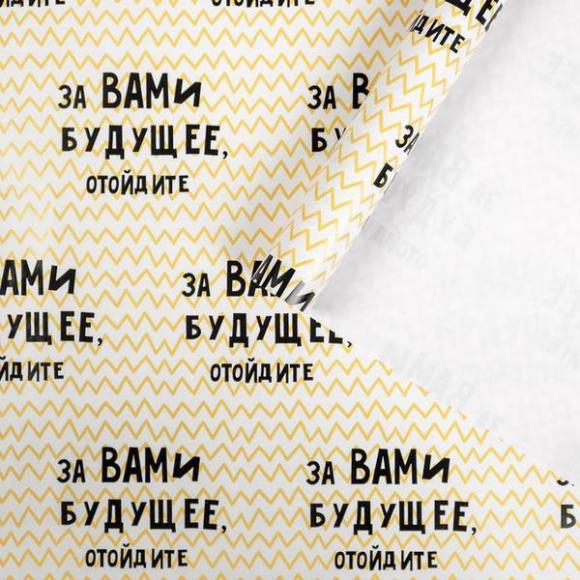 Бумага упаковочная глянцевая За Вами будущее, 50*70см