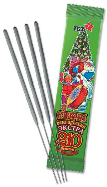 Бенгальские огни 6шт 210мм "Экстра" 35сек ТСЗ