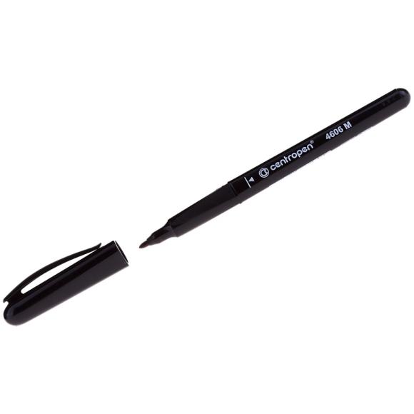 Маркер перманентный черный для CD/DVD, Centropen 4606, 1мм, 1шт