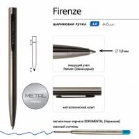 Ручка автоматическая "Firenze. Черная" шариковая,1,0мм, металл., синие чернила Bruno Visconti