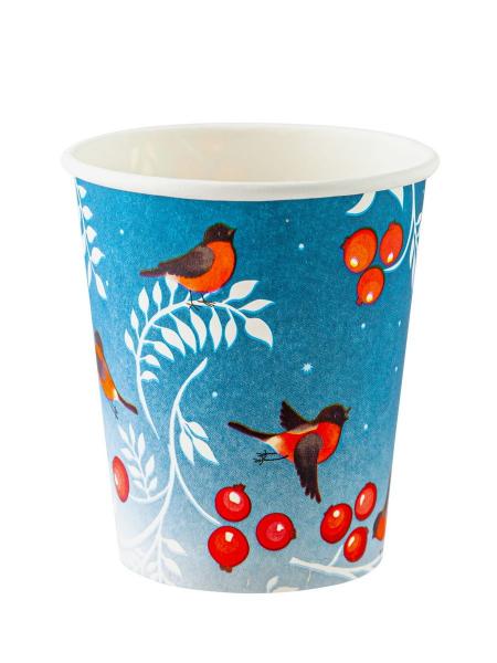 Стакан бумажный 250мл СНЕГИРИ, шт