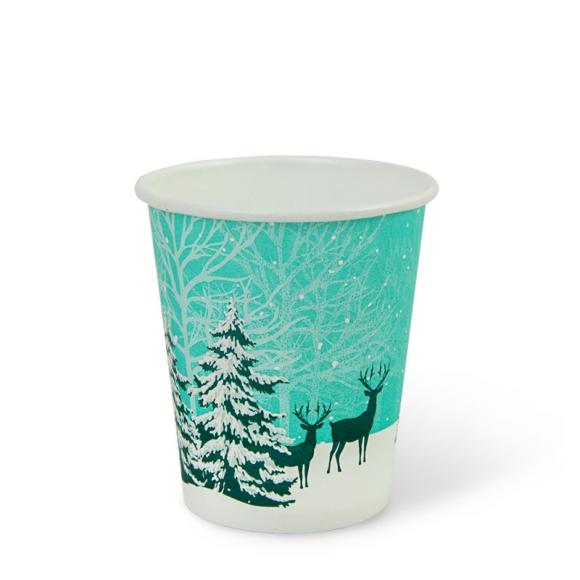 Стакан бумажный 250мл ОЛЕНИ, шт