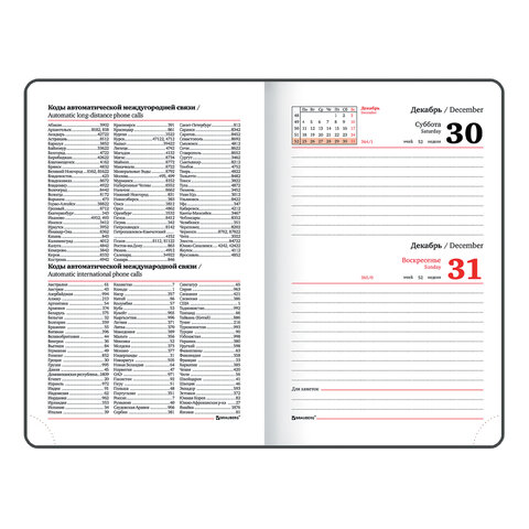 Ежедневник датированный 2024 МАЛЫЙ ФОРМАТ 100х150 мм А6, BRAUBERG "Rainbow", под кожу, красный