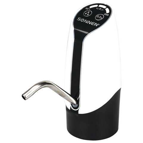 Помпа для воды электрическая SONNEN EWD152W, 1,5 л/мин, 2 РЕЖИМА, АККУМУЛЯТОР, АДАПТЕР, пластик