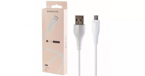 Кабель micro-USB 1.6A Borofone BX18 2 метра белый